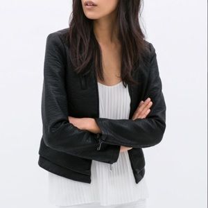 Zara Black Leather Jacket